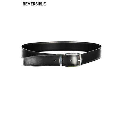 Ceinture en cuir noir Sergio Tacchini