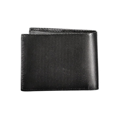 Portefeuille en cuir noir Calvin Klein