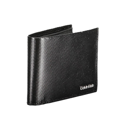Portefeuille en cuir noir Calvin Klein