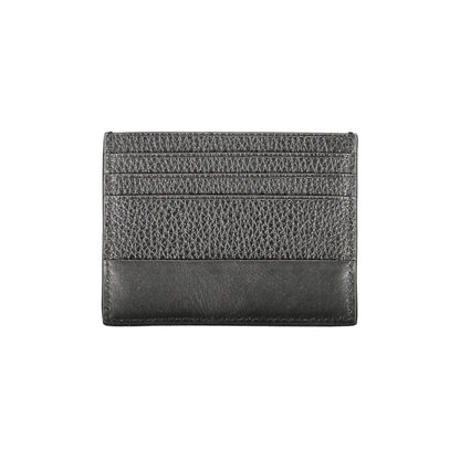 Portefeuille en cuir noir Calvin Klein