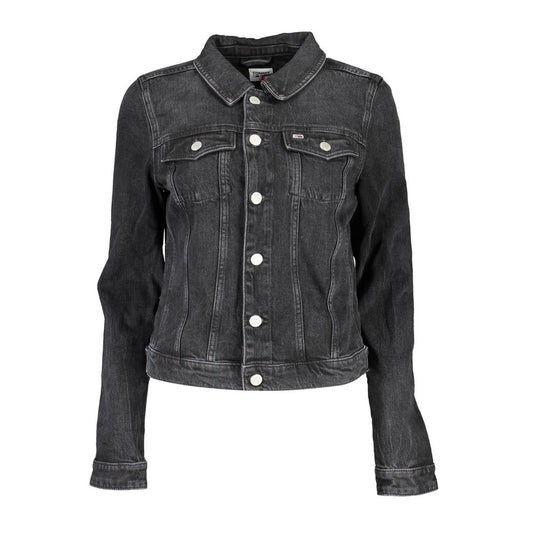 Tommy Hilfiger Black Cotton Jackets &amp; Coat