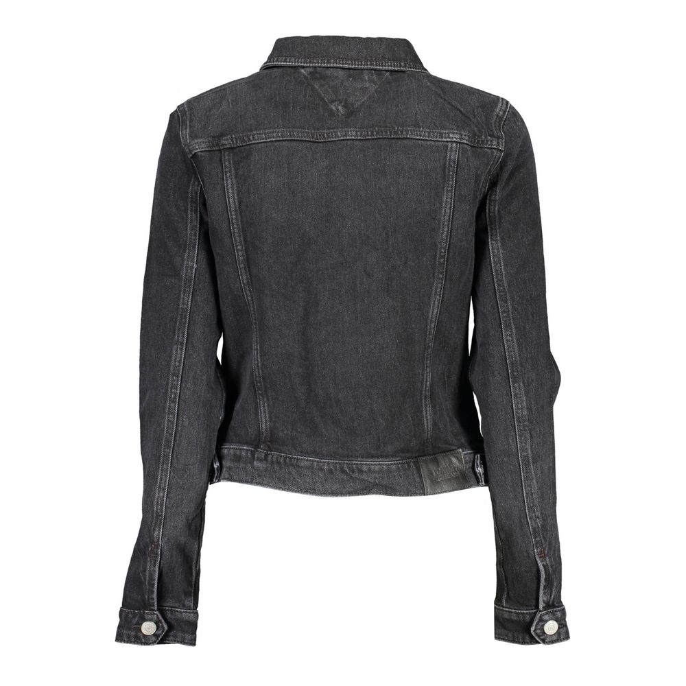 Tommy Hilfiger Black Cotton Jackets &amp; Coat