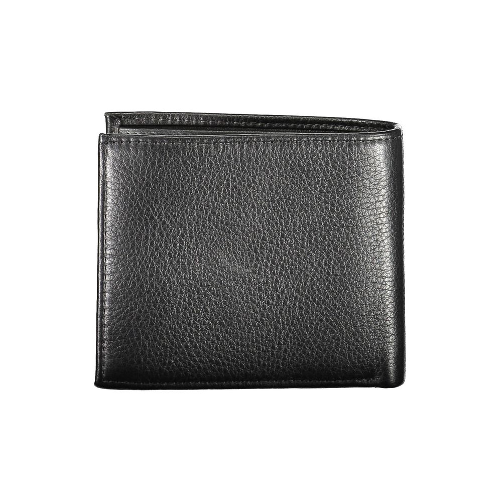 Portefeuille en cuir noir Tommy Hilfiger