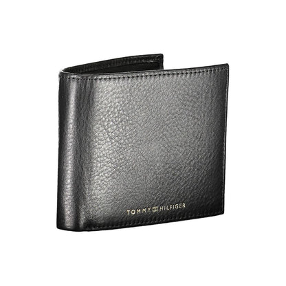 Portefeuille en cuir noir Tommy Hilfiger