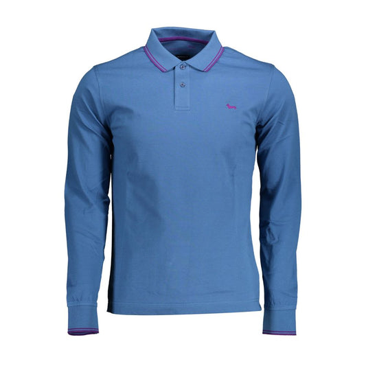 Harmont & Blaine Blue Cotton Polo Shirt