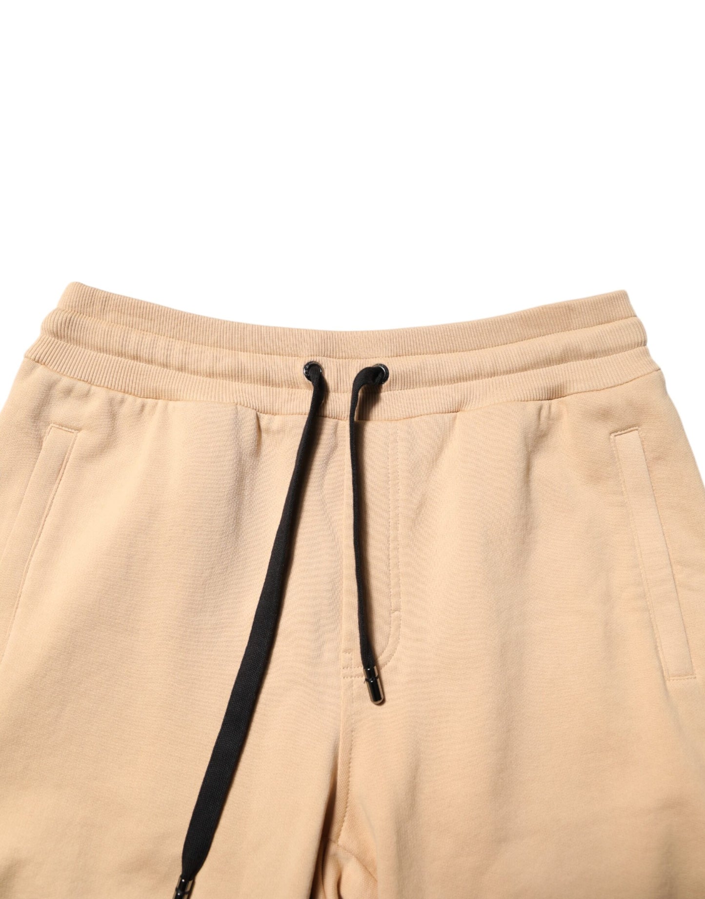 Dolce &amp; Gabbana Yellow Cotton Men Bermuda Sweatshorts Shorts