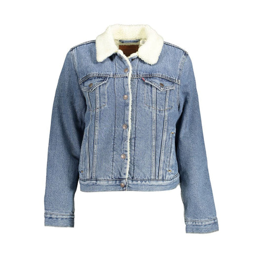 Levi's Blue Cotton Jackets &amp; Coat