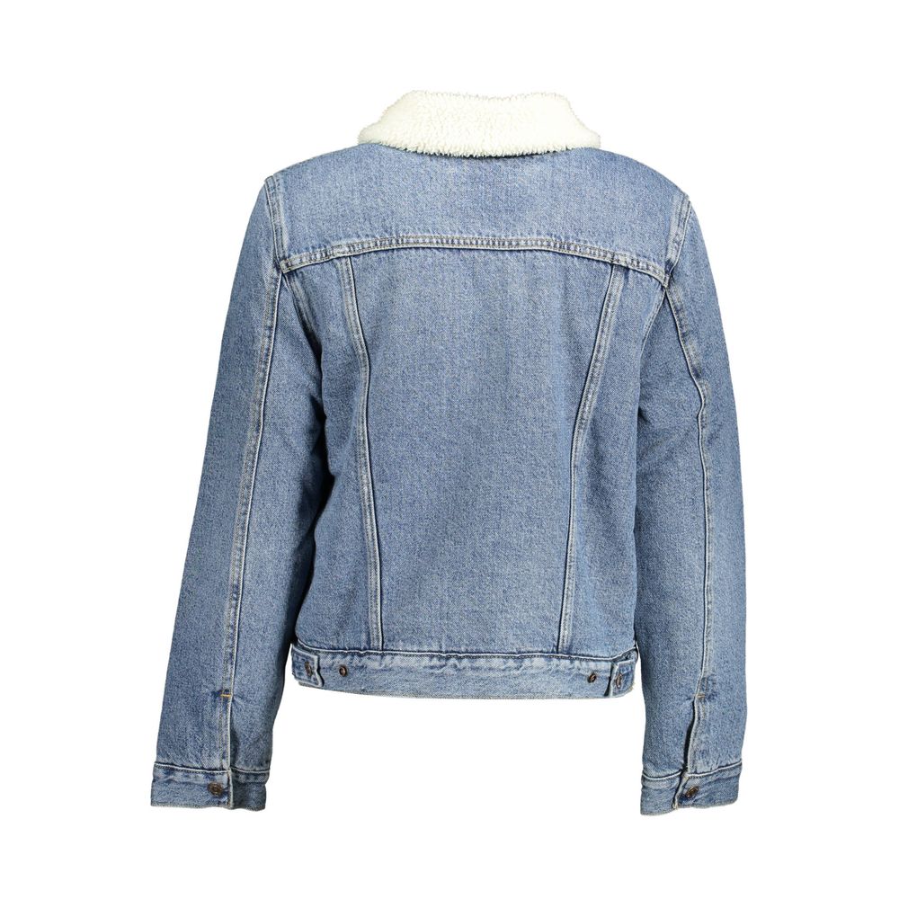 Levi's Blue Cotton Jackets &amp; Coat