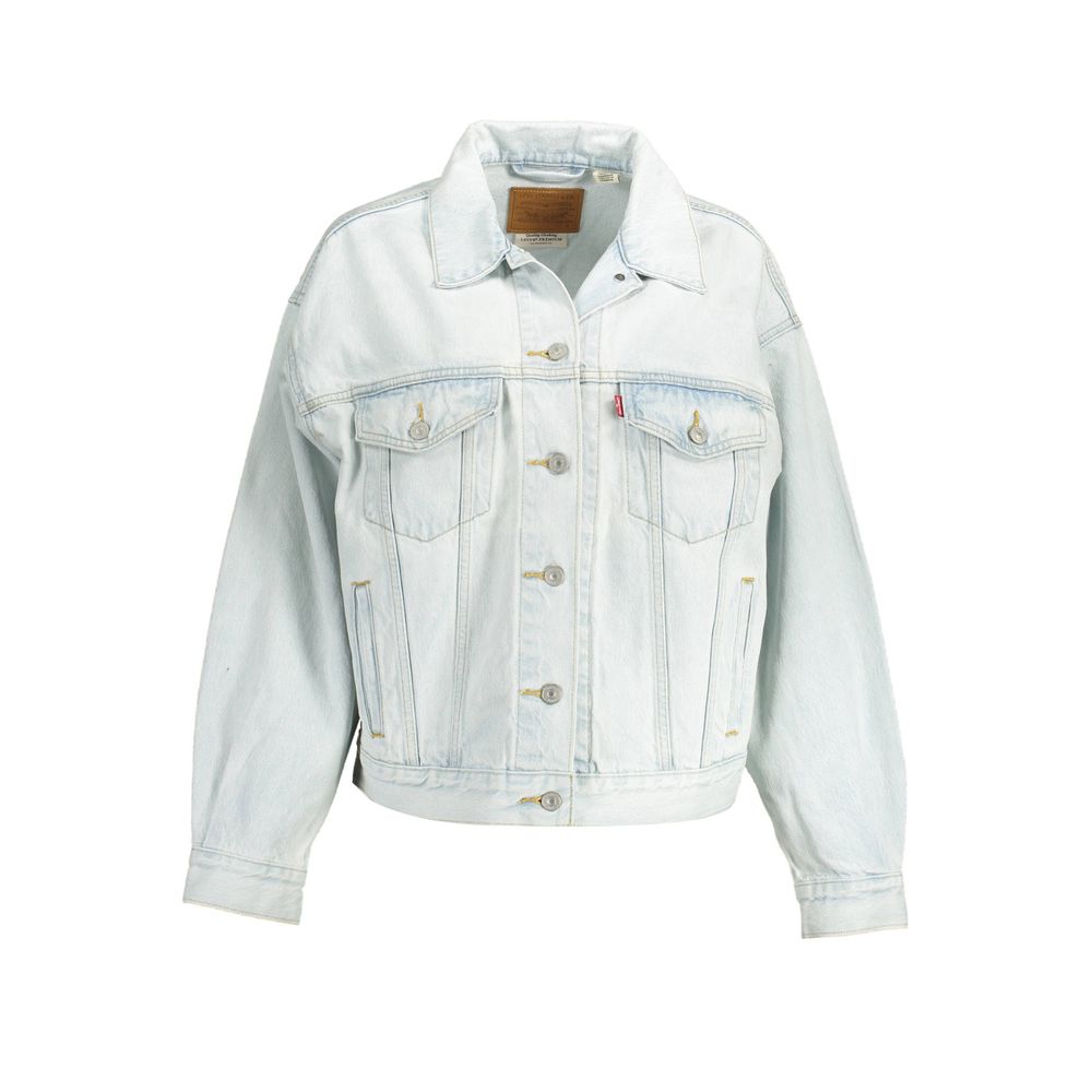 Levi's Blue Cotton Jackets &amp; Coat