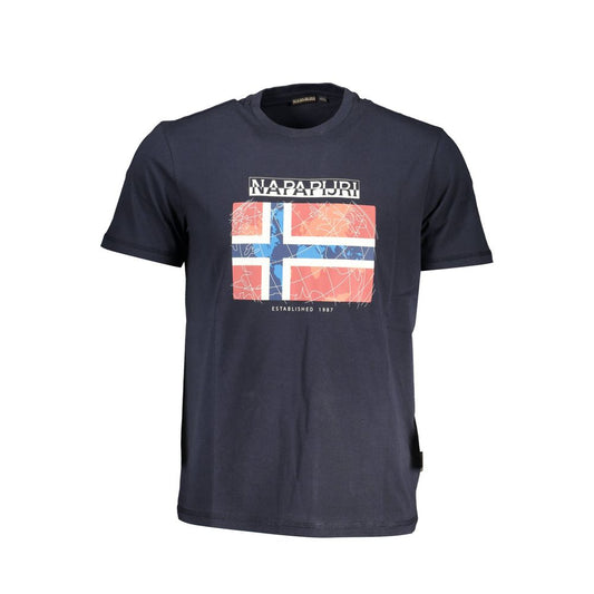 T-shirt en coton bleu Napapijri