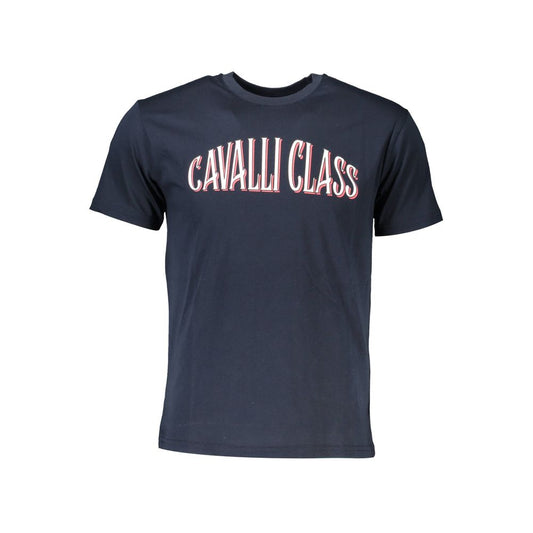 T-shirt en coton bleu Cavalli Class