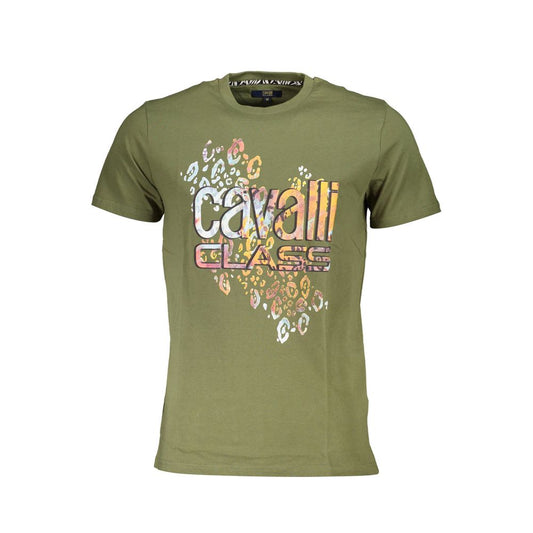 T-shirt en coton vert Cavalli Class