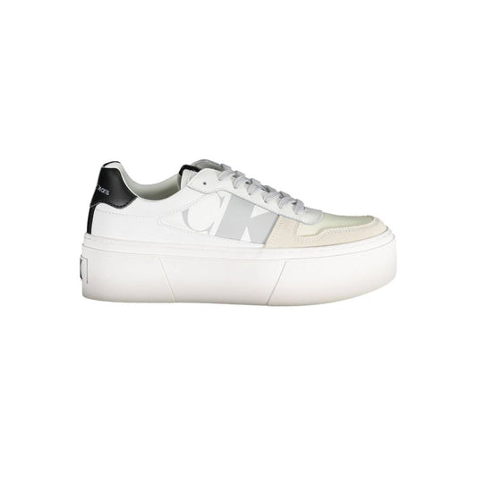 Calvin Klein White Polyester Sneaker by Calvin Klein