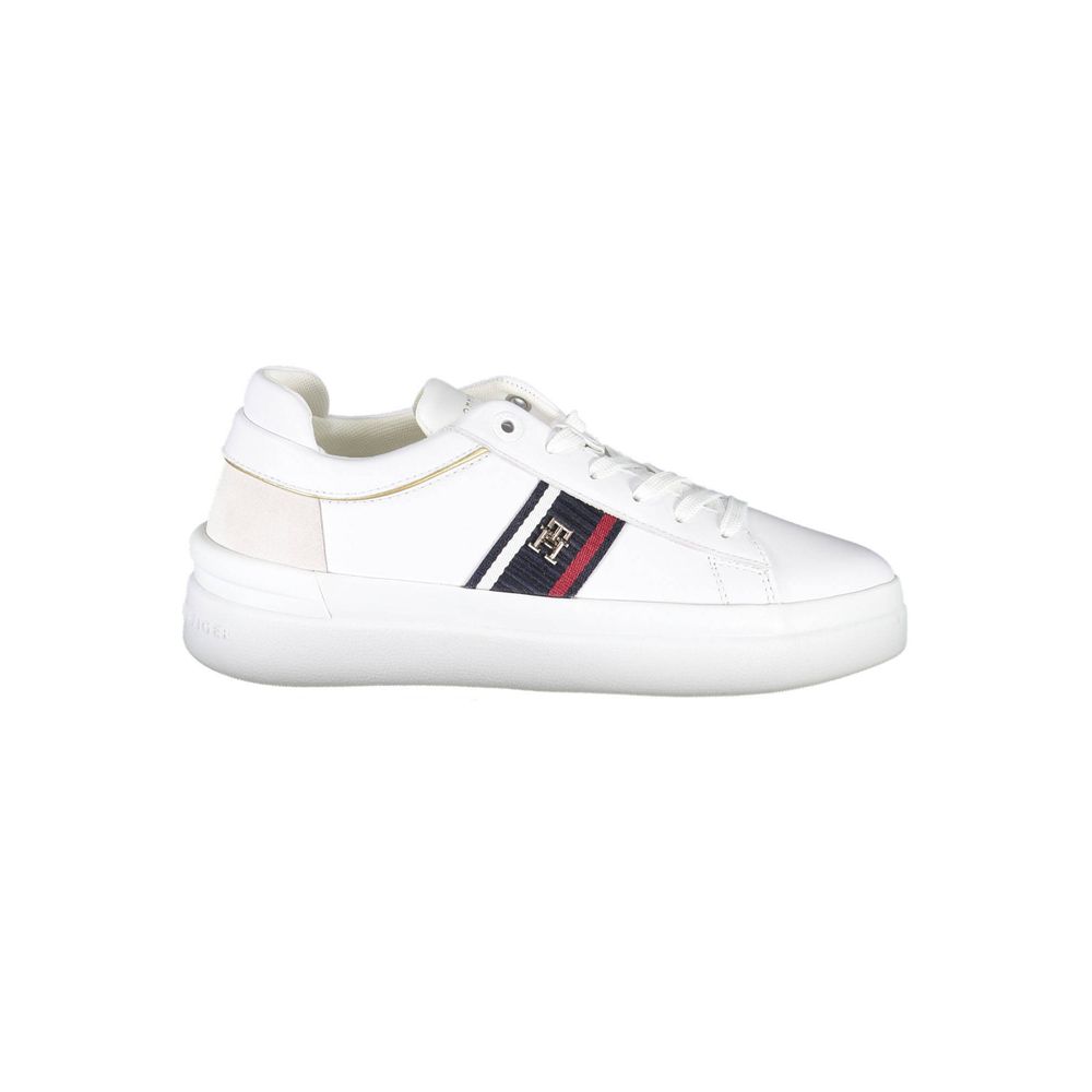 Tommy Hilfiger White Polyester Sneaker by Tommy Hilfiger