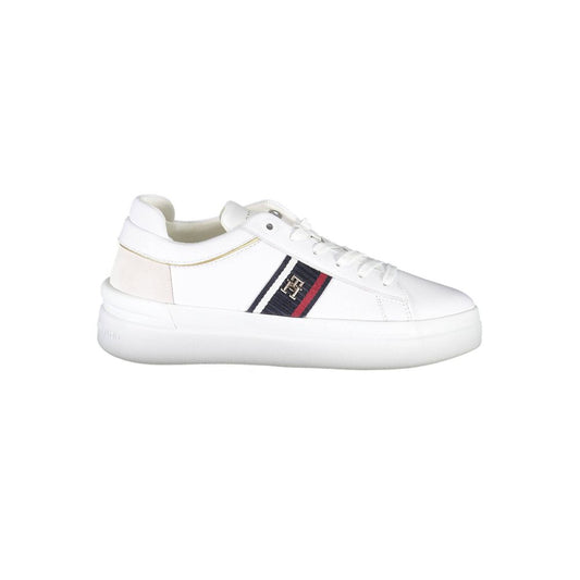 Tommy Hilfiger White Polyester Sneaker by Tommy Hilfiger