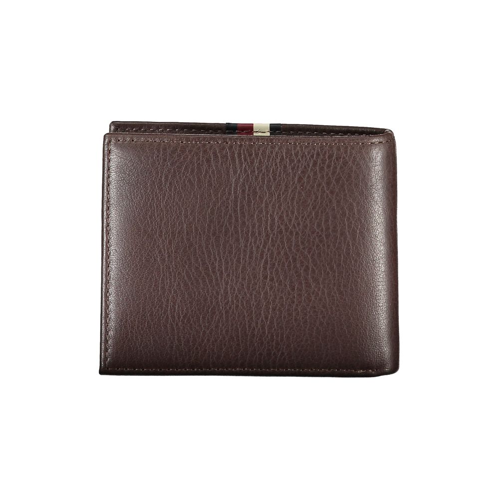 Portefeuille en cuir marron Tommy Hilfiger