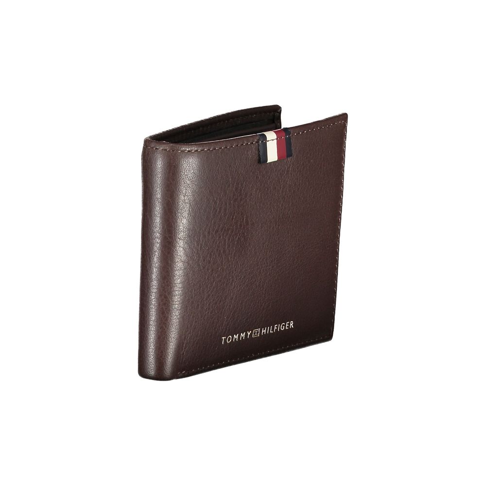 Portefeuille en cuir marron Tommy Hilfiger