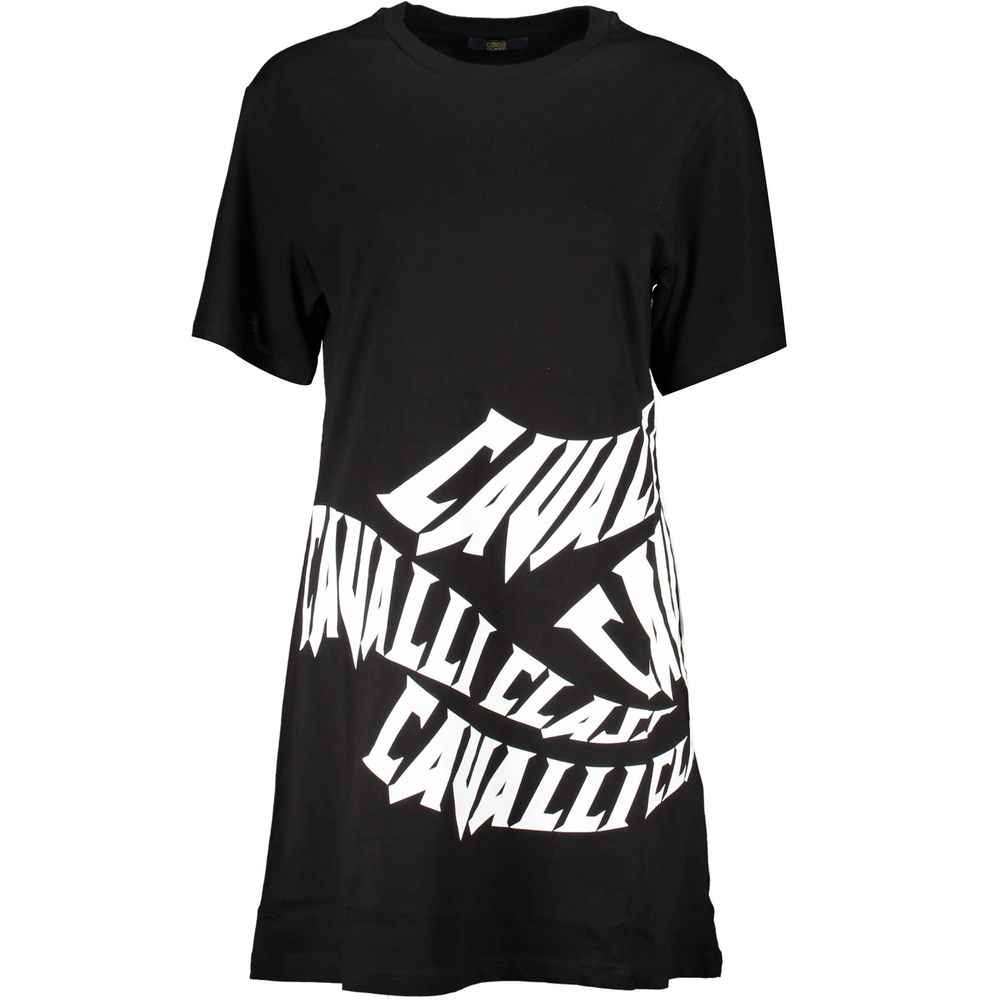 Cavalli Class Black Cotton Dress