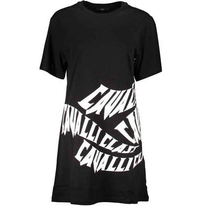 Cavalli Class Black Cotton Dress