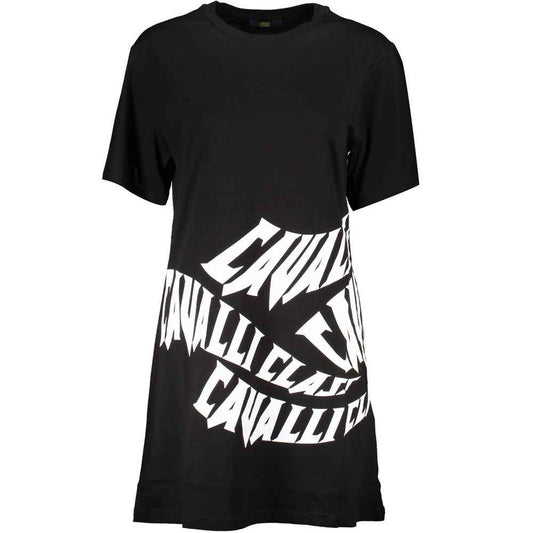 Cavalli Class Black Cotton Dress