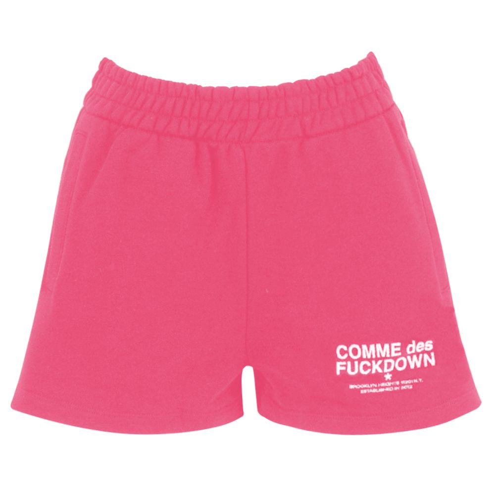 Short en coton rose Comme des Garçons Fuckdown