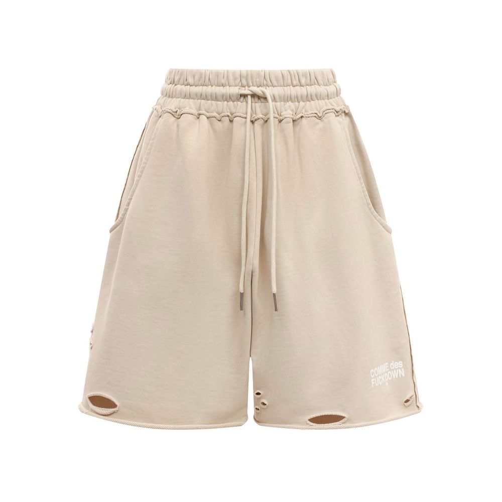 Comme Des Fuckdown Short en coton beige