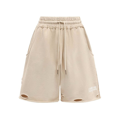 Comme Des Fuckdown Short en coton beige
