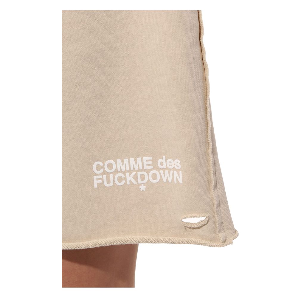 Comme Des Fuckdown Short en coton beige