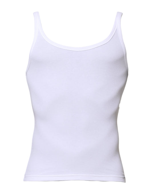T-shirt débardeur blanc sans manches à col rond pour homme Dolce &amp; Gabbana