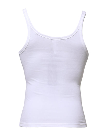T-shirt débardeur blanc sans manches à col rond pour homme Dolce &amp; Gabbana