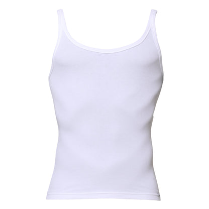 T-shirt débardeur blanc sans manches à col rond pour homme Dolce &amp; Gabbana