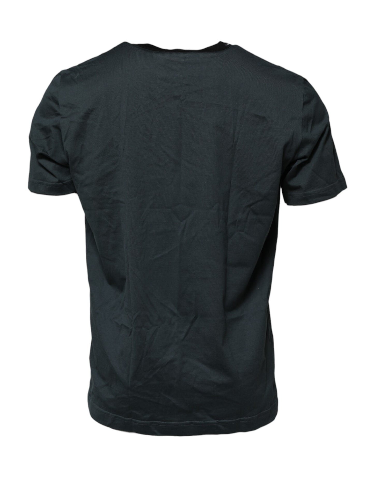 T-shirt à manches courtes imprimé en coton noir Dolce &amp; Gabbana