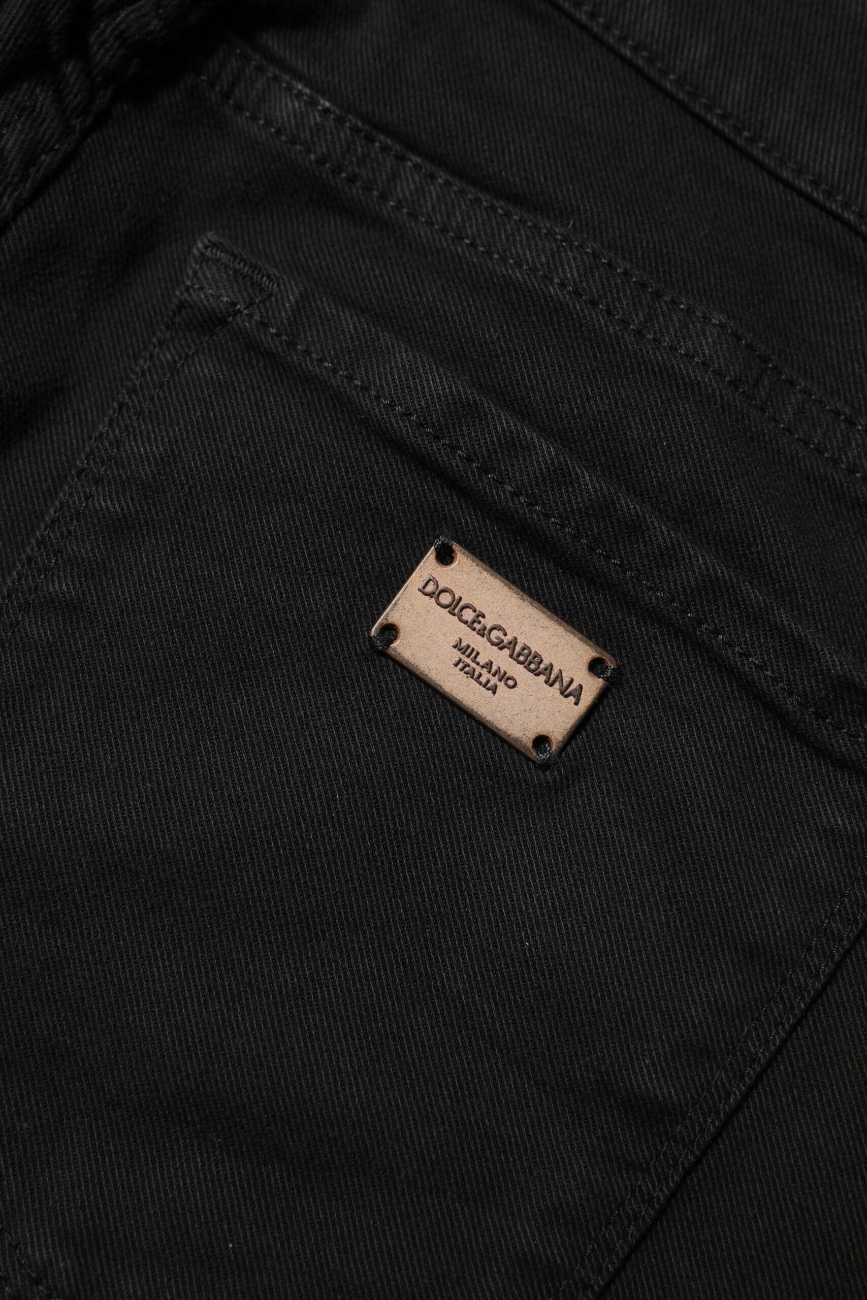 Dolce & Gabbana Black Cotton Stretch Slim Fit Denim Jeans by Dolce & Gabbana