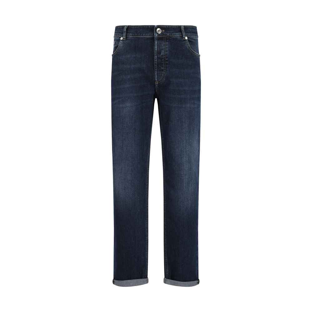 Brunello Cucinelli Straight Jeans Cotton - Indigo Finish