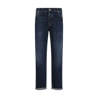 Brunello Cucinelli Straight Jeans Cotton - Indigo Finish