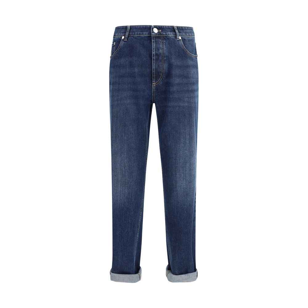 Brunello Cucinelli Straight Jeans Cotton - Indigo Finish