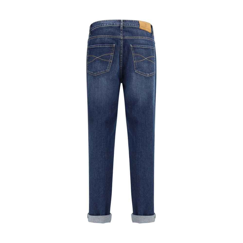 Brunello Cucinelli Straight Jeans Cotton - Indigo Finish