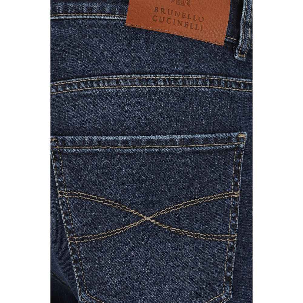 Brunello Cucinelli Straight Jeans Cotton - Indigo Finish