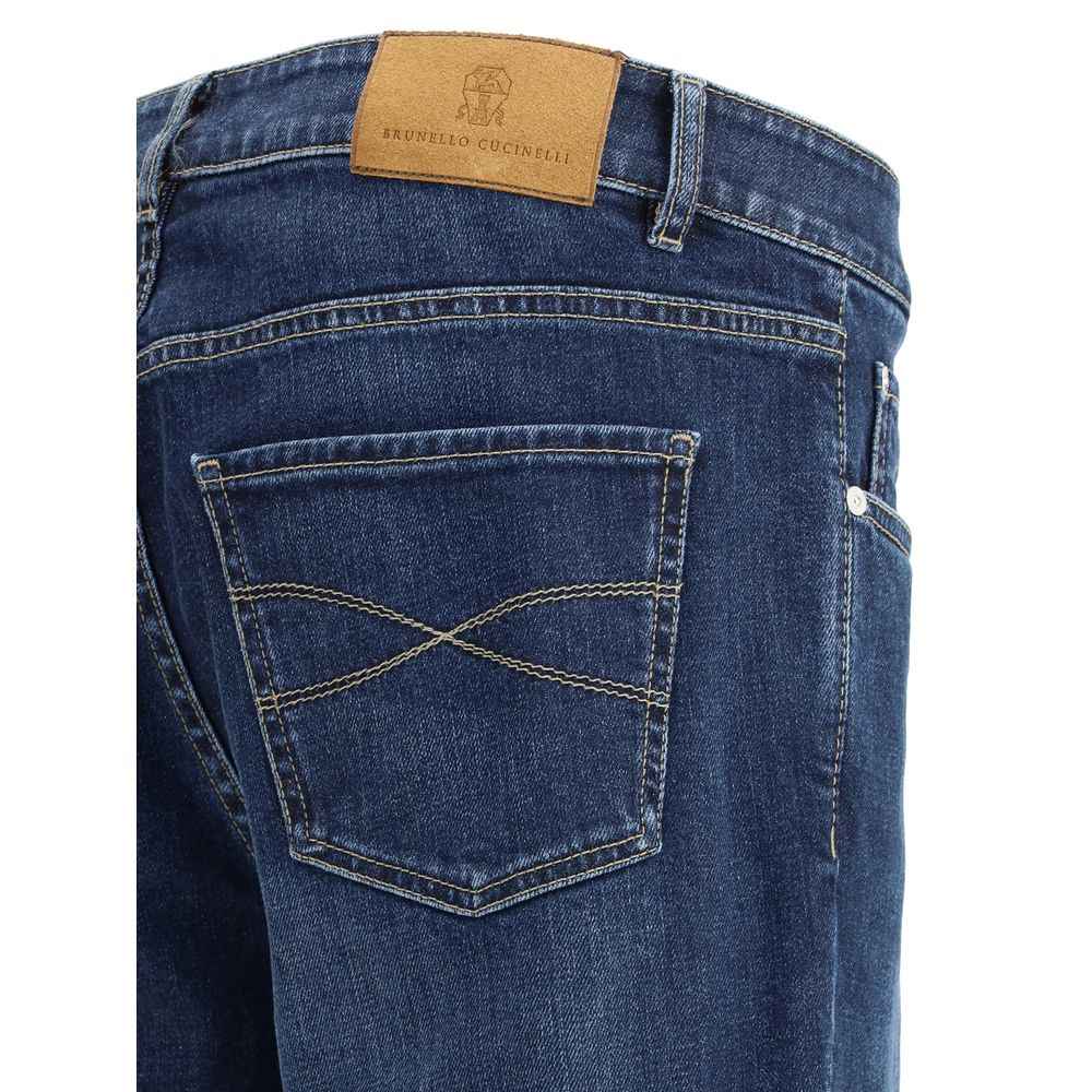 Brunello Cucinelli Straight Jeans Cotton - Indigo Finish