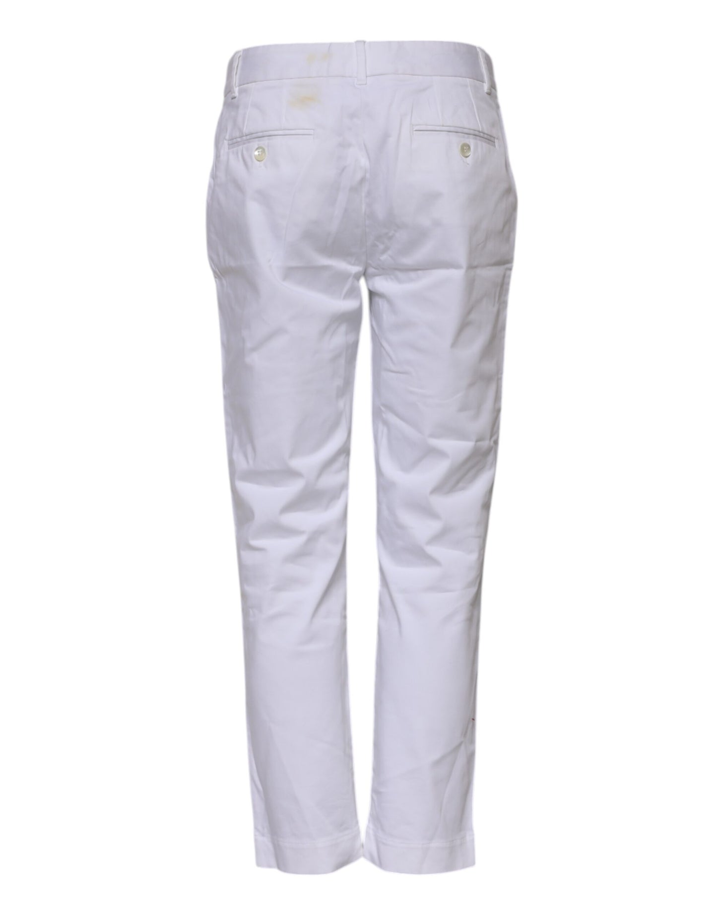 Dolce &amp; Gabbana White Cotton Stretch Mid Waist Jeans
