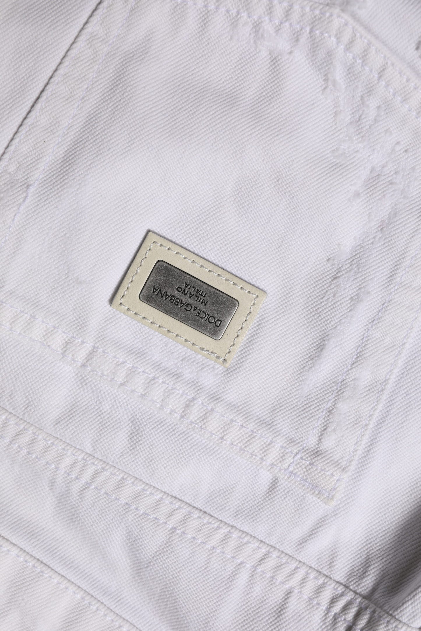 Dolce & Gabbana White Cotton Mid Waisted Women Denim Jeans by Dolce & Gabbana