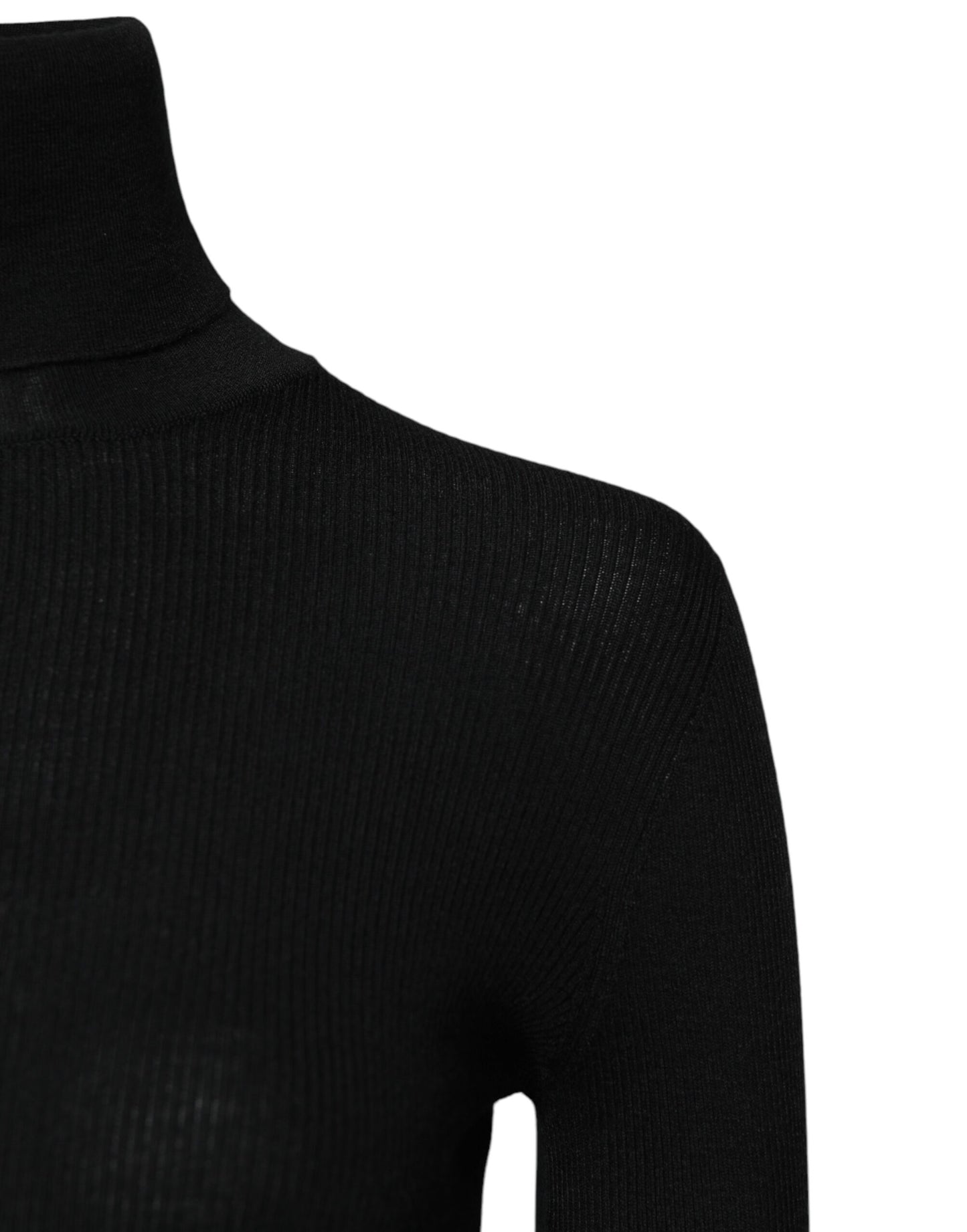Dolce & Gabbana Black Cashmere Turtleneck Knitted Blouse Top by Dolce & Gabbana