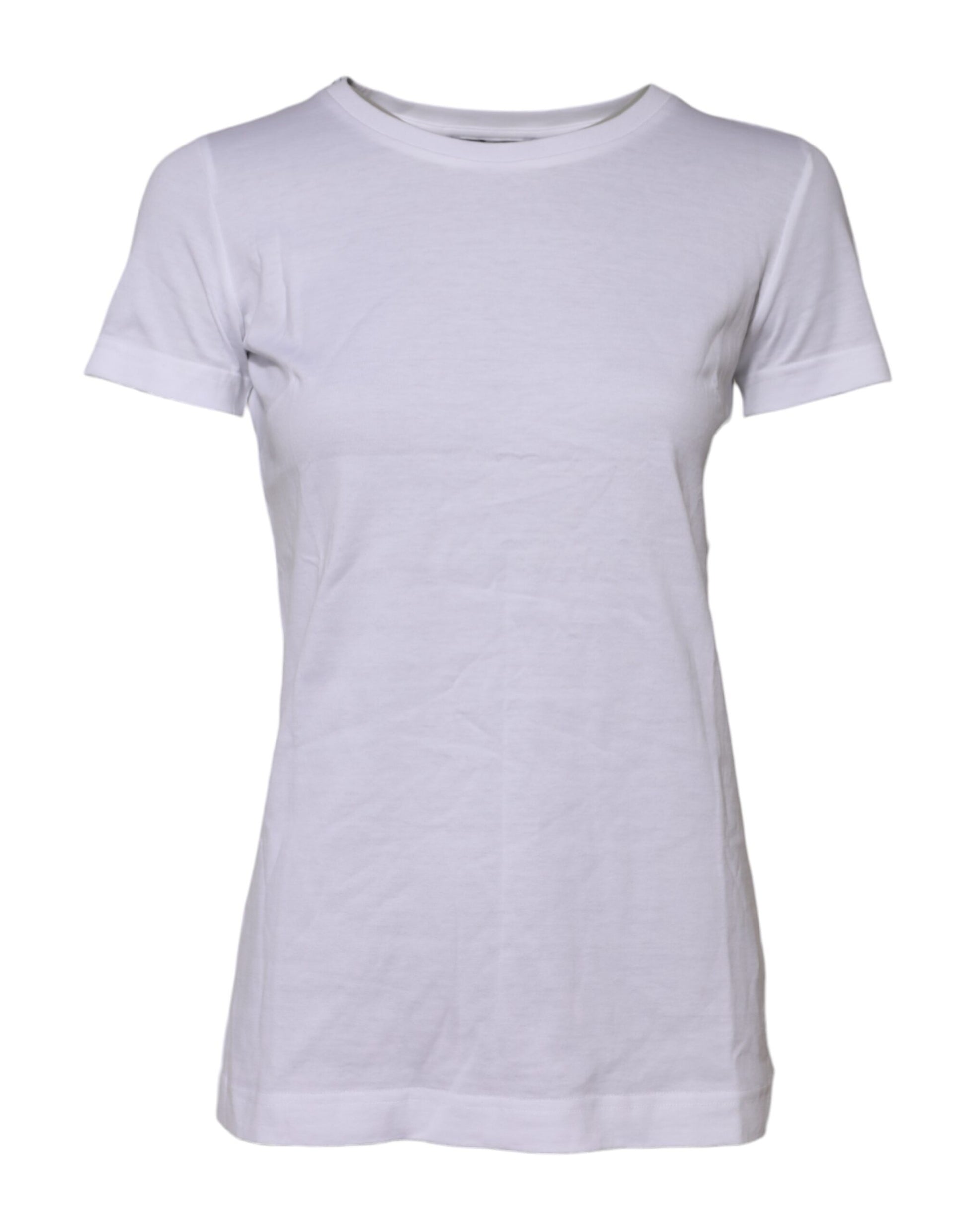 Dolce & Gabbana White Cotton Short Sleeves Round Neck T-shirt by Dolce & Gabbana