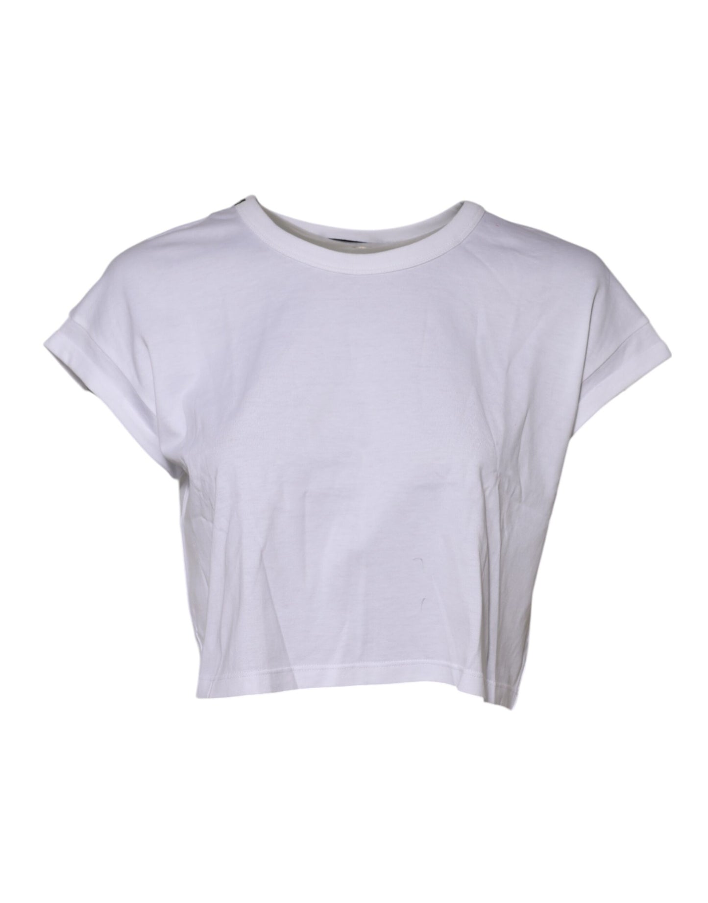 Dolce & Gabbana White Cotton Short Sleeves Cropped T-shirt by Dolce & Gabbana
