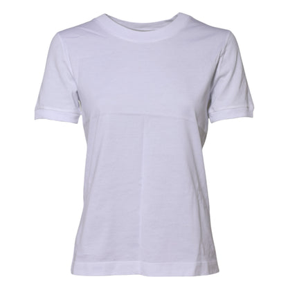 Dolce & Gabbana White Cotton Round Neck Short Sleeves T-shirt by Dolce & Gabbana