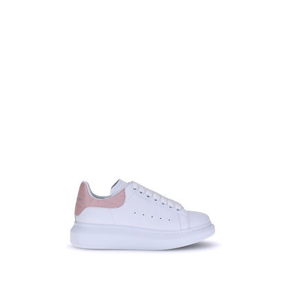 Alexander McQueen Leather Sneakers White Pink Accents