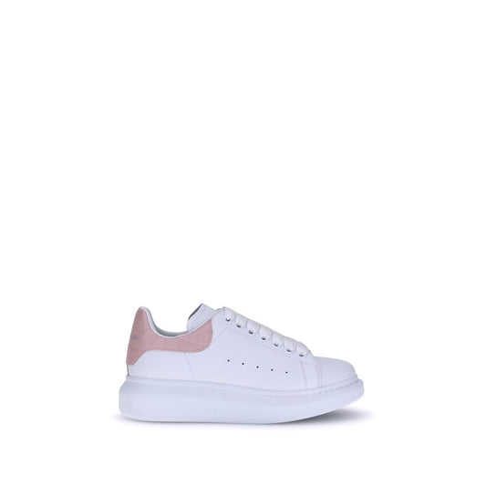 Alexander McQueen Leather Sneakers White Pink Accents