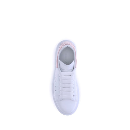 Alexander McQueen Leather Sneakers White Pink Accents