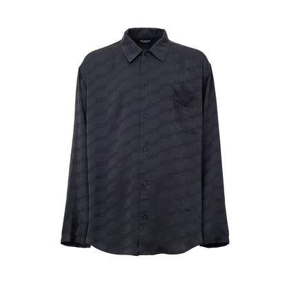 Chemise en viscose grise Balenciaga