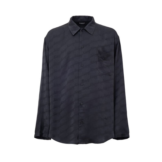 Chemise en viscose grise Balenciaga
